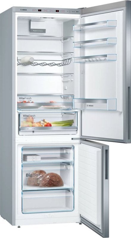 Bosch koelkast KGE49AICA - vrijstaand - RVS, 200 liter of meer, BSH Huishoudapparaten, 60 cm of meer, Met aparte vriezer