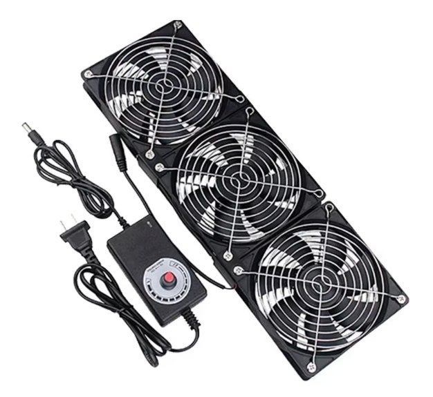 Afzuigventilator met 3 ventilators van 12cm 3000RPM, Doe-het-zelf en Verbouw, Ophalen of Verzenden, Nieuw, Ventilator