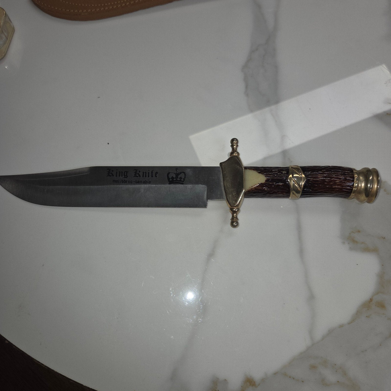 King Knife Molybdeen-Vanadium Jachtmes met Schede, Ophalen of Verzenden
