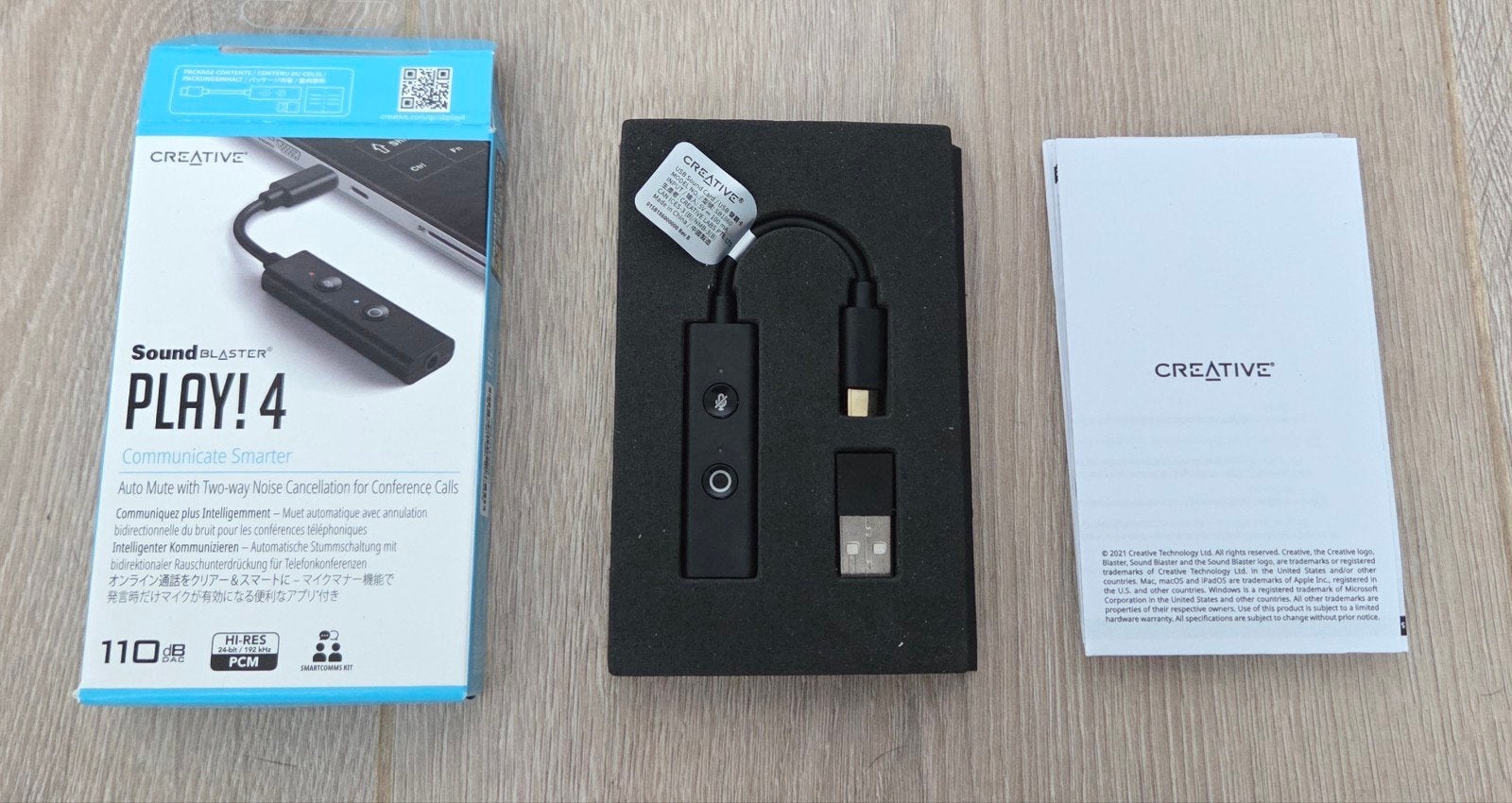 Creative Sound Blaster PLAY! 4 Externe USB DAC, Computers en Software, Ophalen of Verzenden, Zo goed als nieuw, Extern, Creative