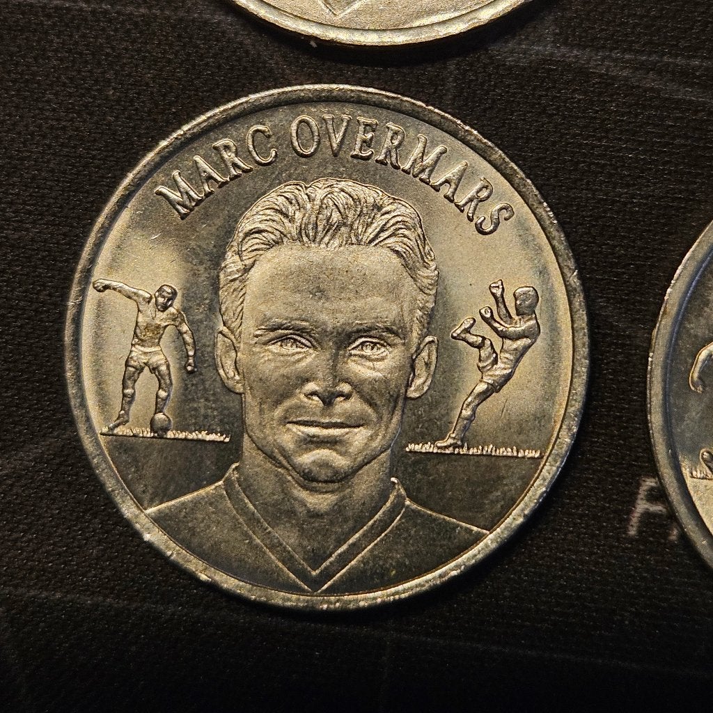 #704 5 verschillende penningen Oranje KNVB 2000 UNC, Ophalen of Verzenden, Nederland, Munten