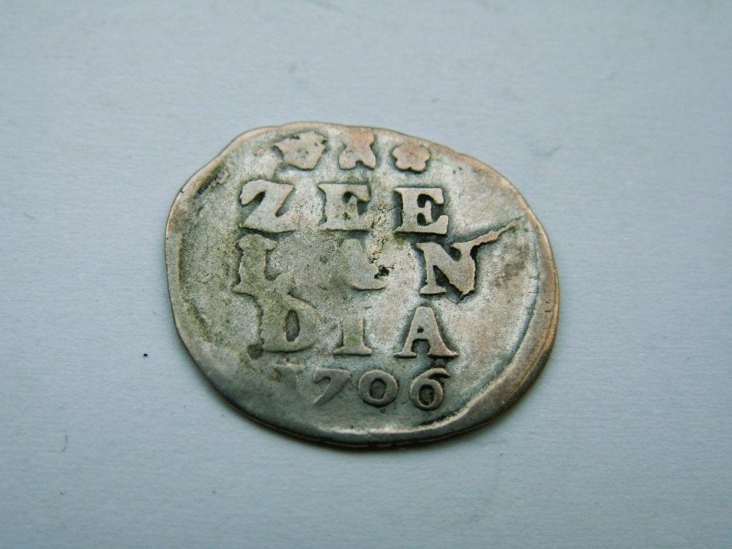 ZEELAND.  Dubbele Wapenstuiver - 1706, Postzegels en Munten, Munten | Nederland, Vóór koninkrijk, Verzenden, Zilver, Overige waardes