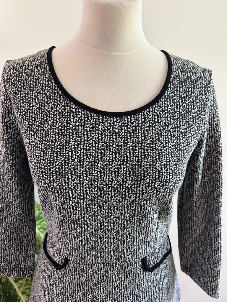 King Louie maat L gemeleerde retro najaar jurk 3467, Kleding | Dames, Zwart, Maat 42/44 (L), Ophalen of Verzenden, Zo goed als nieuw