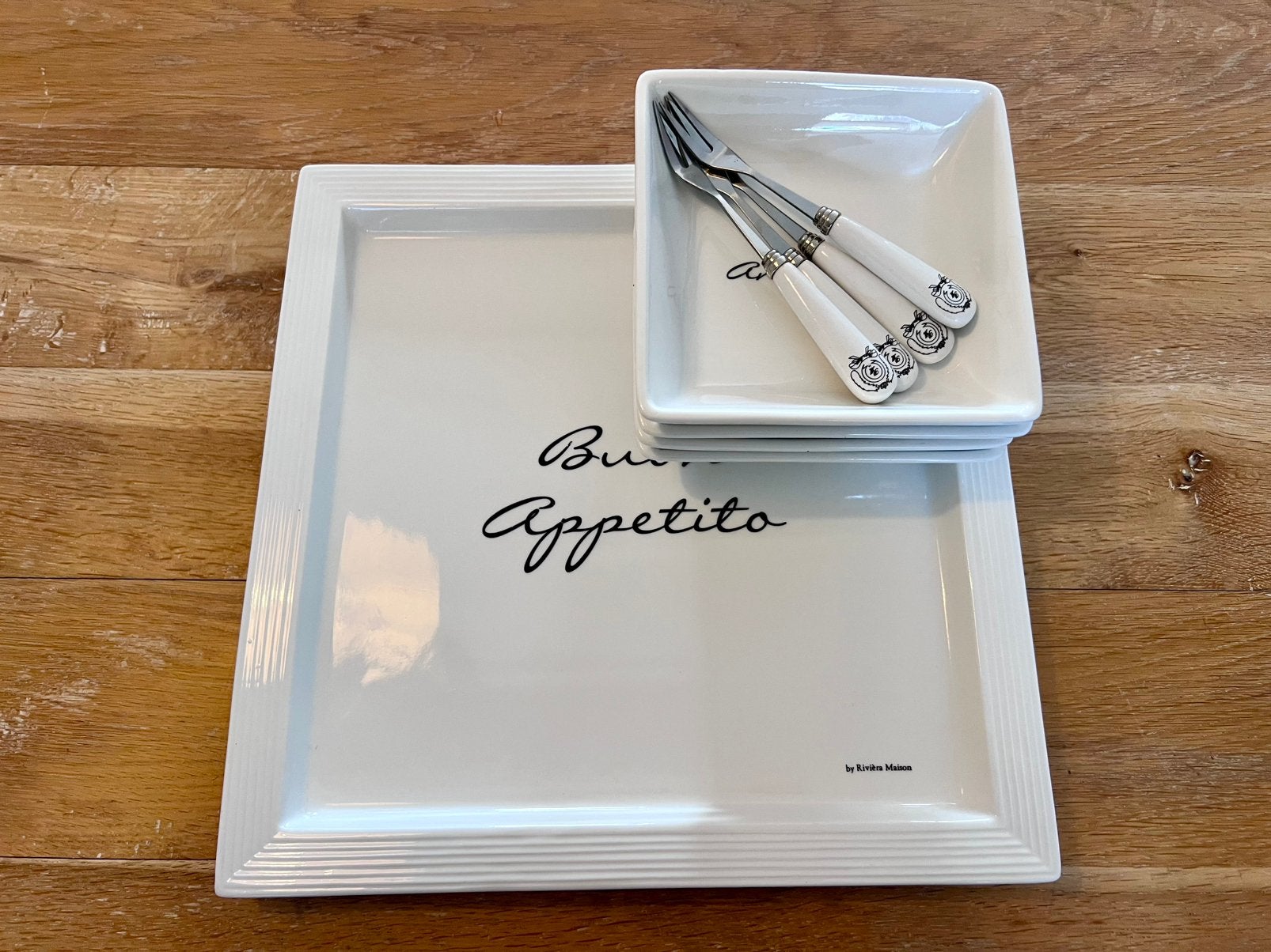 Riviera Maison - Buon Appetito / Antipasto / vorkjes, Huis en Inrichting, Keuken | Servies, Ophalen, Overige stijlen, Glas, Schaal of Schalen