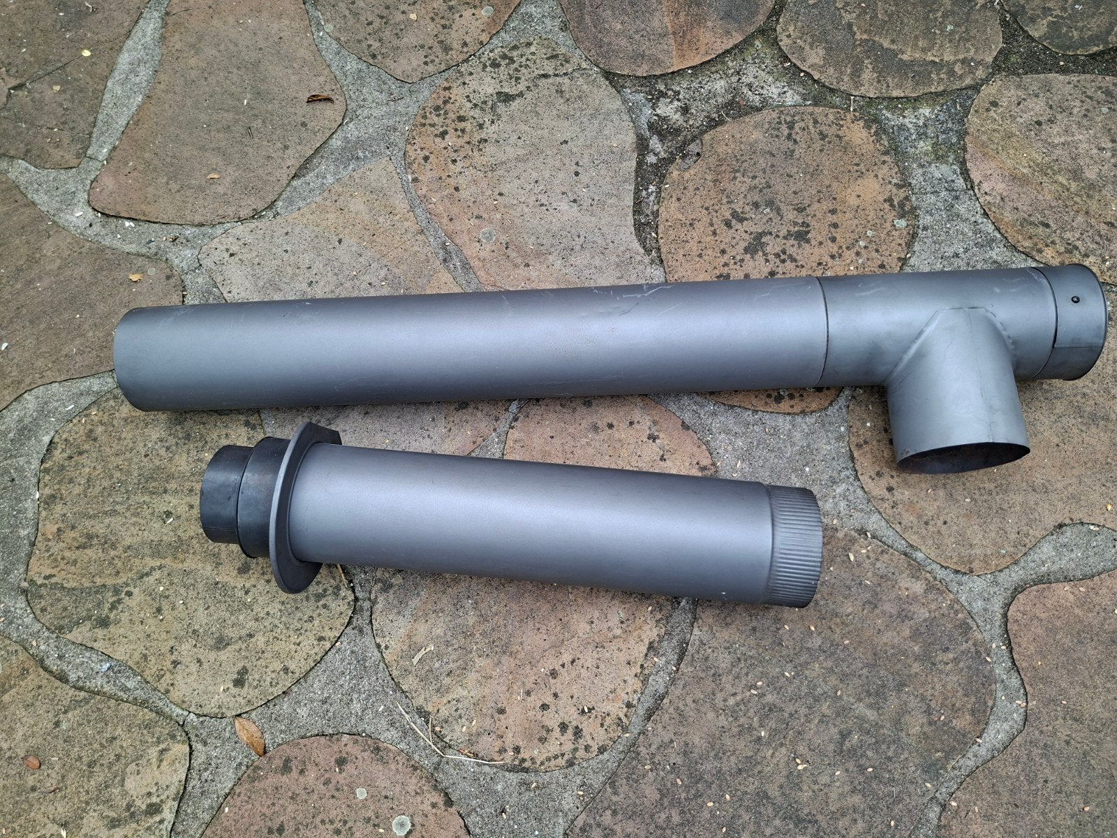 Te koop 2 kachelpijpen, Ophalen of Verzenden, Minder dan 2 meter, 80 mm of meer