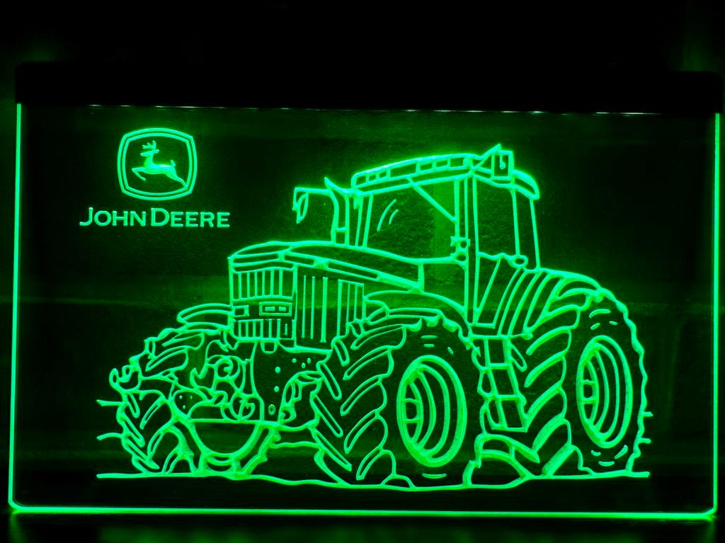 Led Lichtbord JOHN DEERE TRACTOR 3d neon look, Ophalen of Verzenden, Nieuw, Lichtbak of (neon) lamp