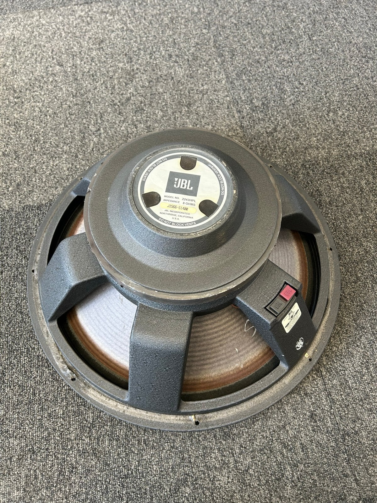 JBL 2243HPL 18 inch woofer - 8 Ohm, Ophalen, Gebruikt, Subwoofer, JBL