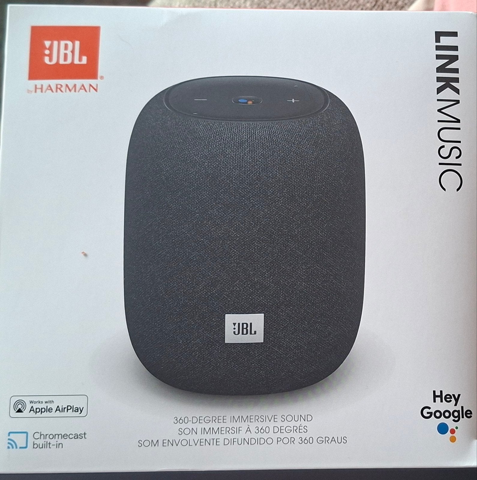 JBL Link Music Slimme Speaker met Google Assistant, Slimme speaker, JBL, Ophalen of Verzenden, Zo goed als nieuw
