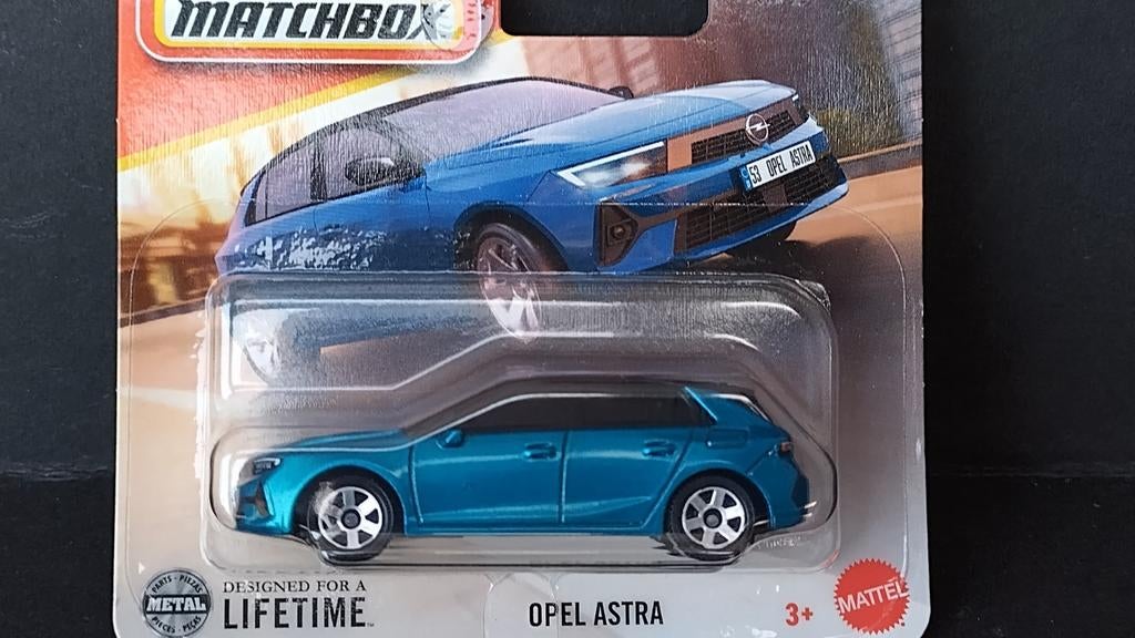 Opel Astra L 2022 blauw 1:64 3inch Matchbox Pol, 1186mj1 nl, Auto, Verzenden, Nieuw