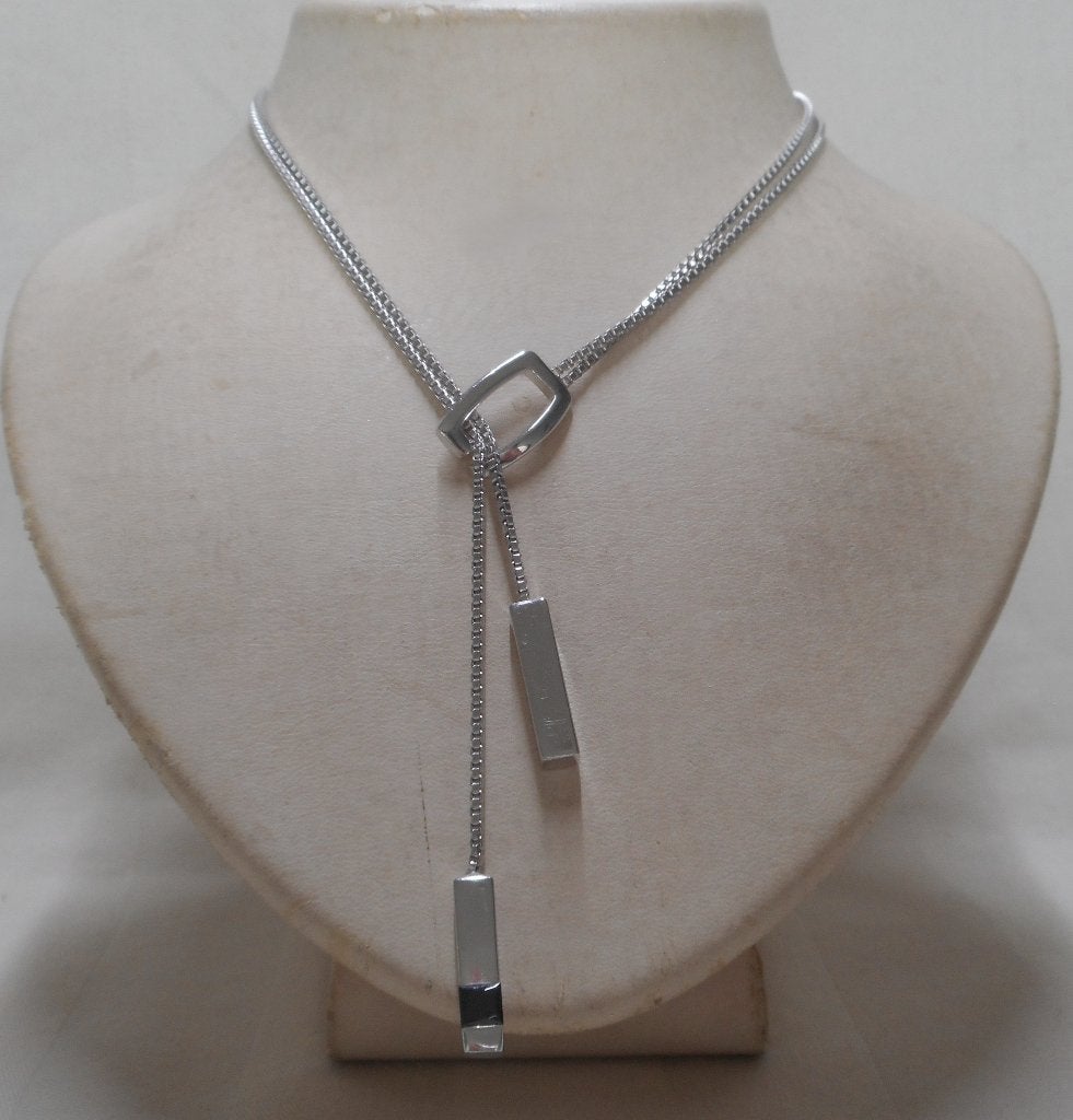 Zilveren aparte ketting met hangers nr.1638
