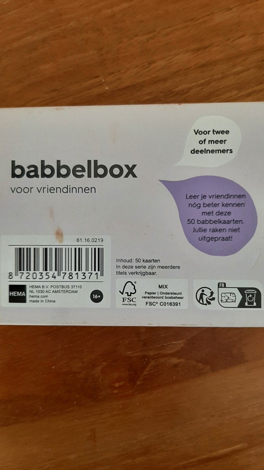 Babbelbox voor vriendinnen - HEMA kaartspel, Een of twee spelers, Ophalen of Verzenden, Nieuw, HEMA