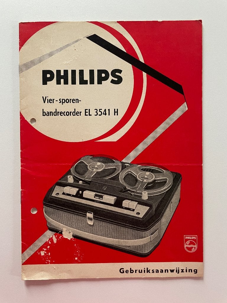 Handleiding 4-sporen bandrecorder Philips EL3541H, Audio, Tv en Foto, Bandrecorders, Ophalen of Verzenden, Onderdeel