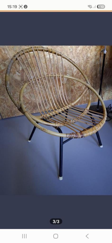 2x Rotan stoelen., Ophalen, Rotan