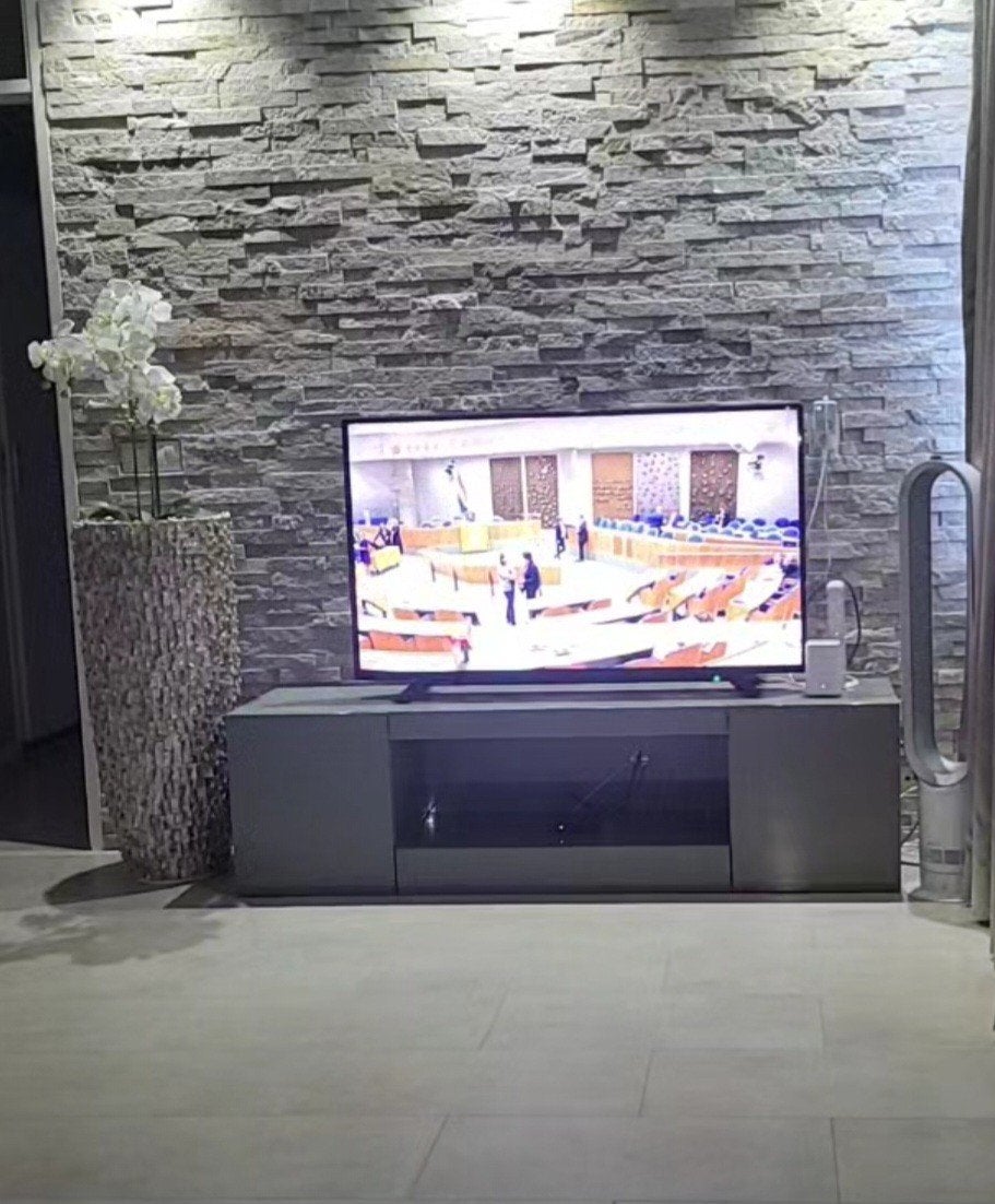 Tv meubel hoogglans taupe, Ophalen of Verzenden, Zo goed als nieuw, 25 tot 50 cm, Minder dan 100 cm