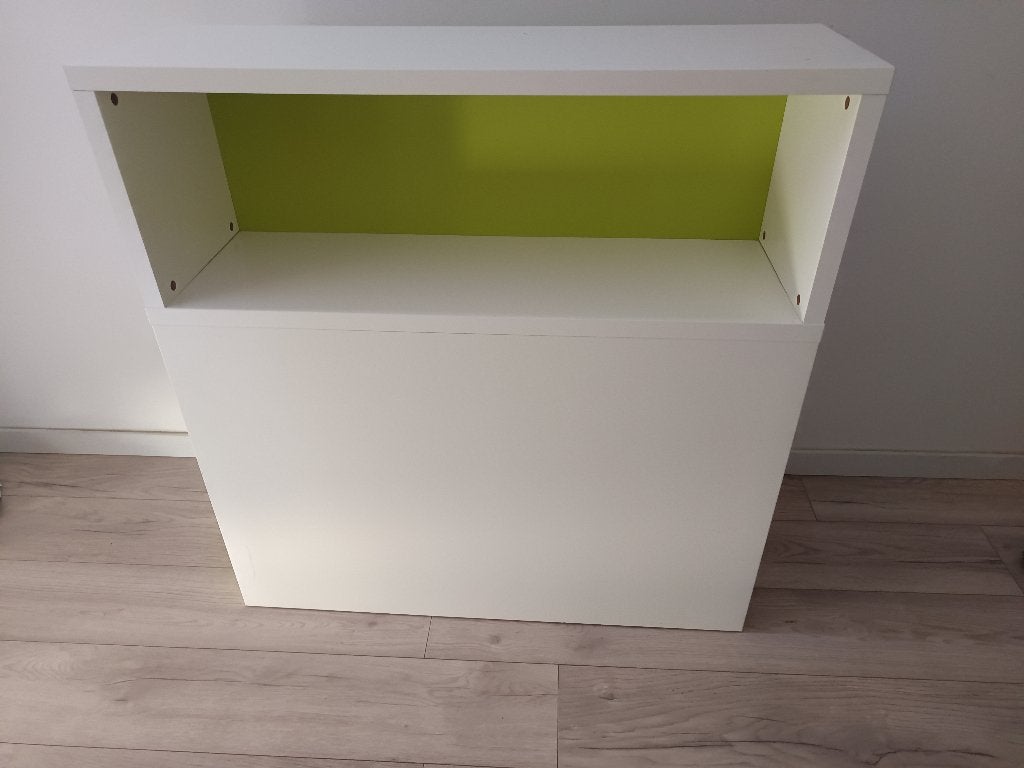 Wit kastje / opbergmeubel met uitschuifbare plank, Ophalen, Gebruikt, 50 tot 100 cm, Minder dan 100 cm