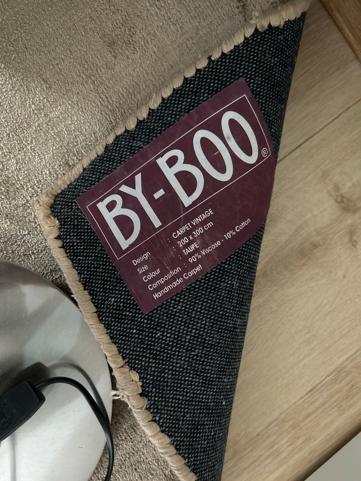 BY-BOO Vloerkleed Vintage Taupe 200x300 cm, Ophalen, Gebruikt, Vintage, Crème