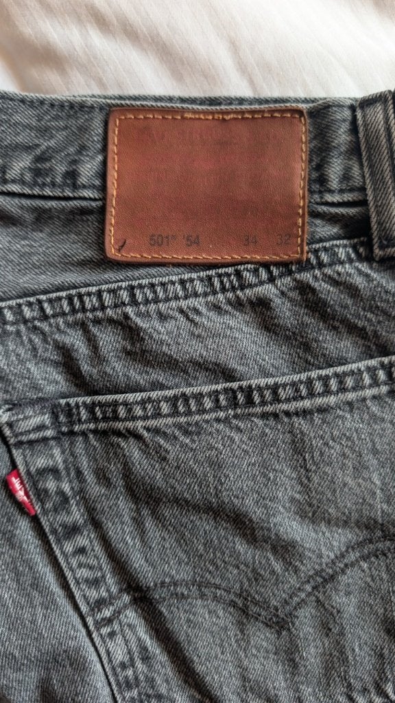 Levi's 501 54 34x32 Washed Black, Levi's, Overige kleuren, Overige jeansmaten, Ophalen of Verzenden