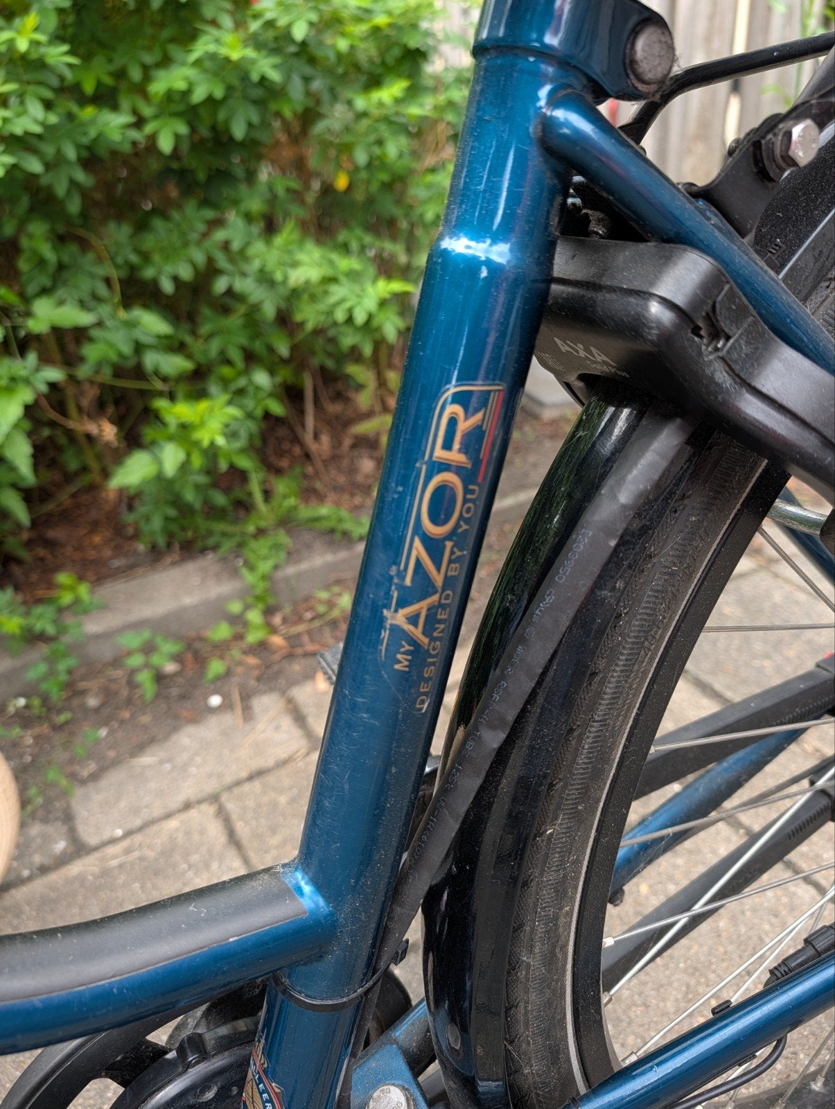 Azor E-bike met Bafang middenmotor en 2144 km op de teller, Minder dan 30 km per accu, Gebruikt, Minder dan 47 cm, Ophalen