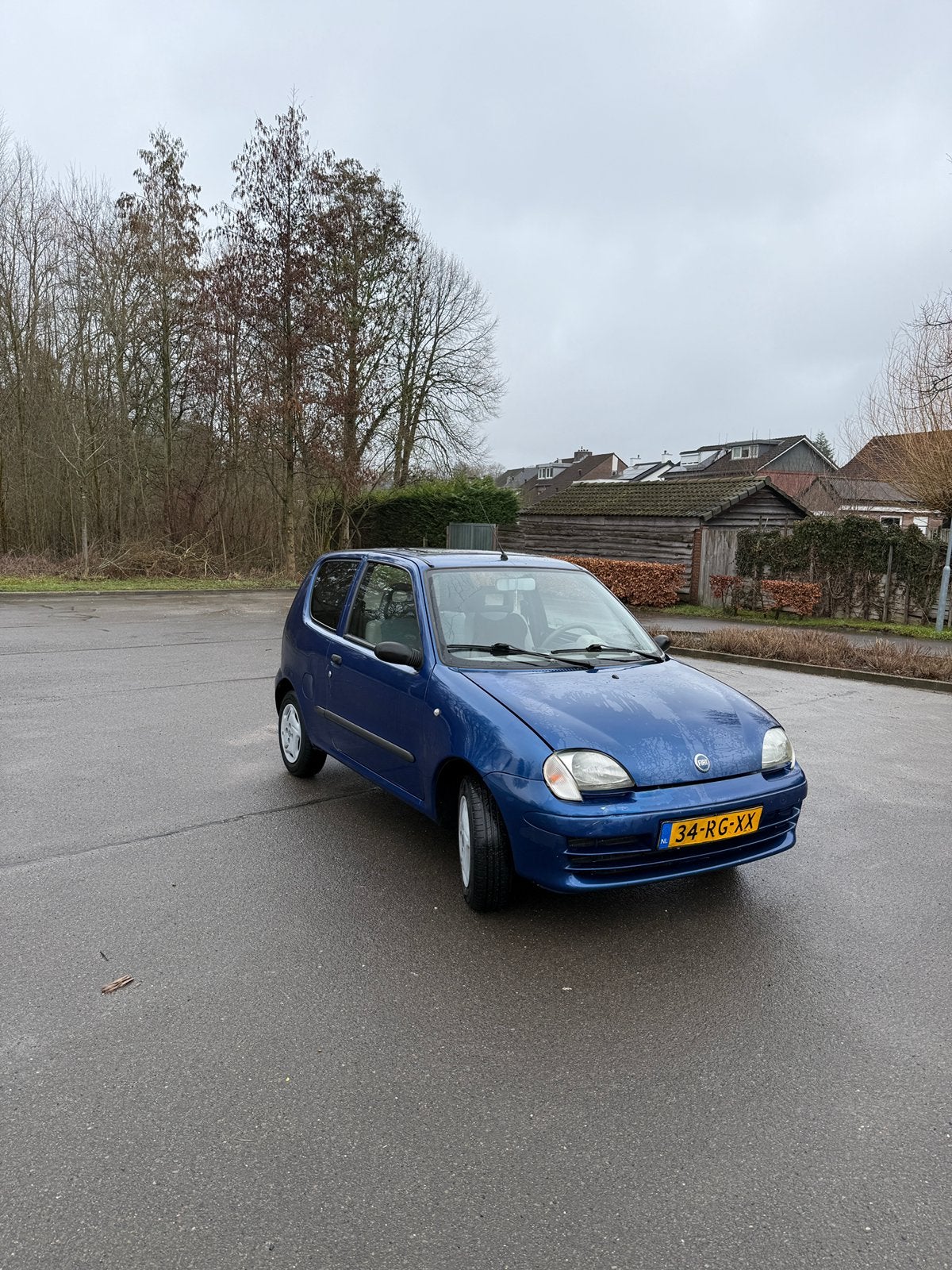Fiat Seicento 1.1 2005 Blauw, Voorwielaandrijving, Origineel Nederlands, 400 kg, Handgeschakeld