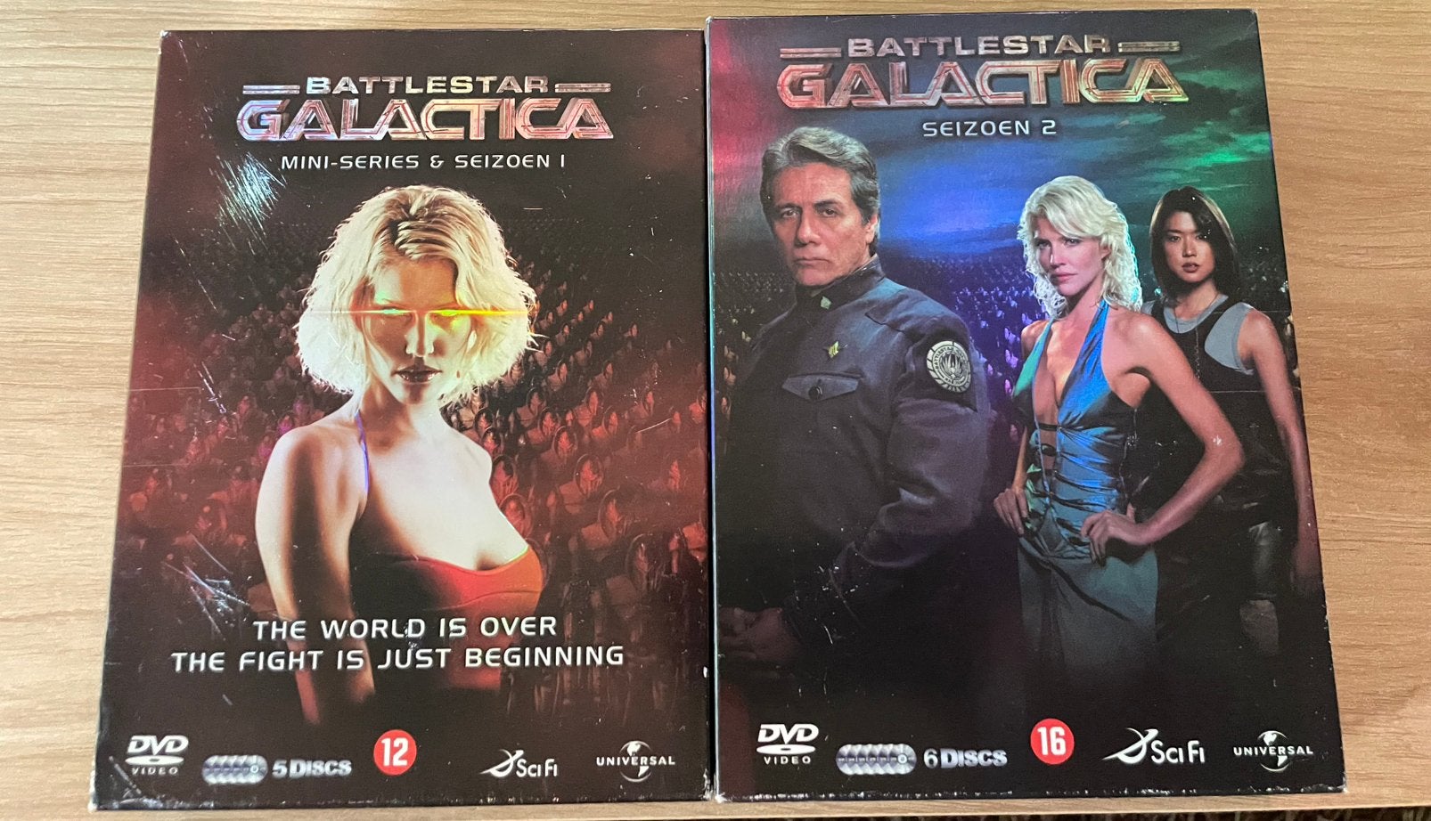 Battlestar Galactica (Seizoen 1 en 2 + mini series), Cd's en Dvd's, Engels, Seizoen 1, Nederlands, Ophalen of Verzenden