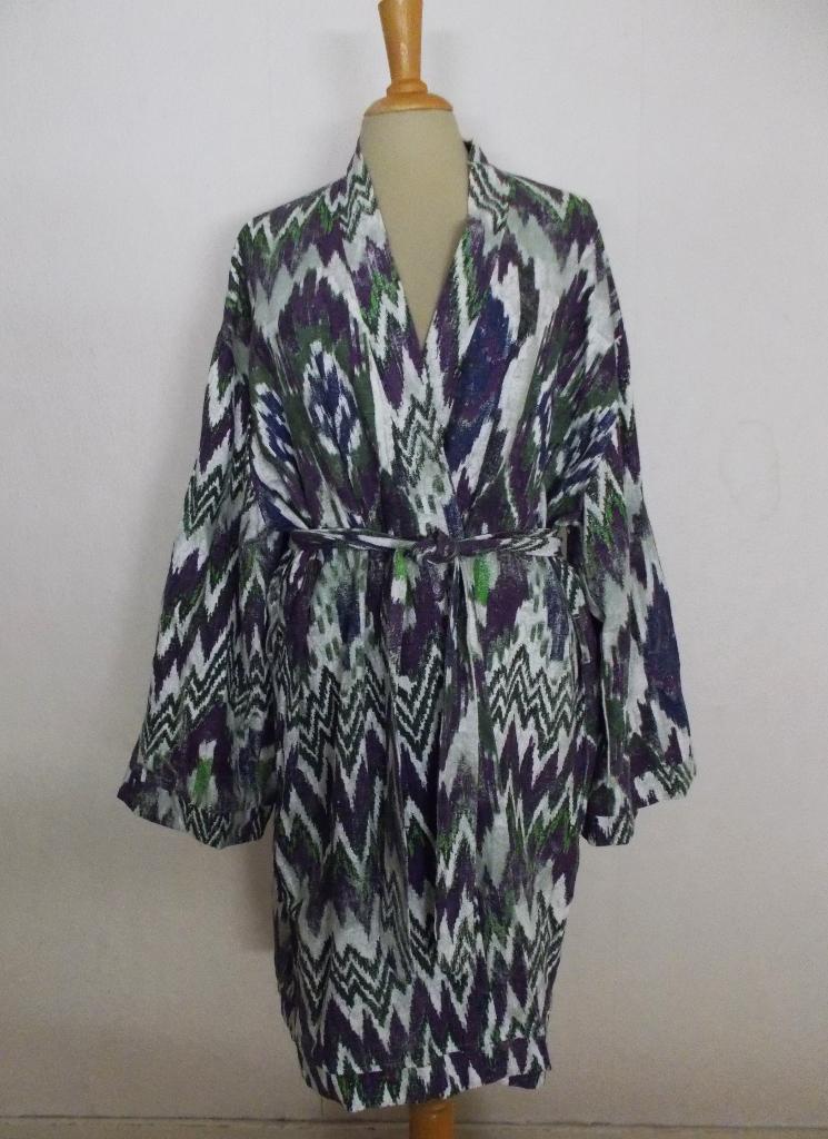 Aparte 100% katoenen kimono jurk van Alix the Label! L/XL, Verzenden, Maat 42/44 (L), Zo goed als nieuw, Onder de knie