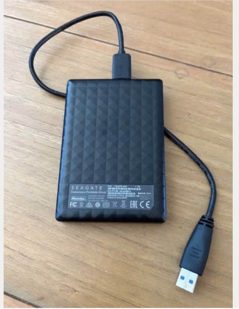 Seagate Expansion 1TB Externe Harde Schijf USB, Computers en Software, Ophalen, Zo goed als nieuw, Laptop, USB