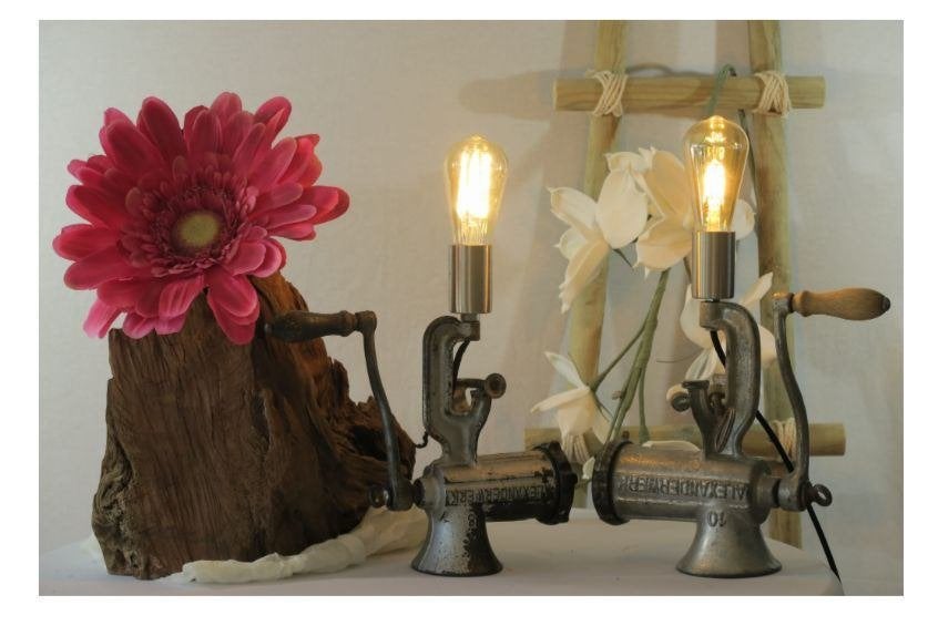 Unieke Vleesmolen Lamp - Industriële Stijl, Antiek en Kunst, Ophalen