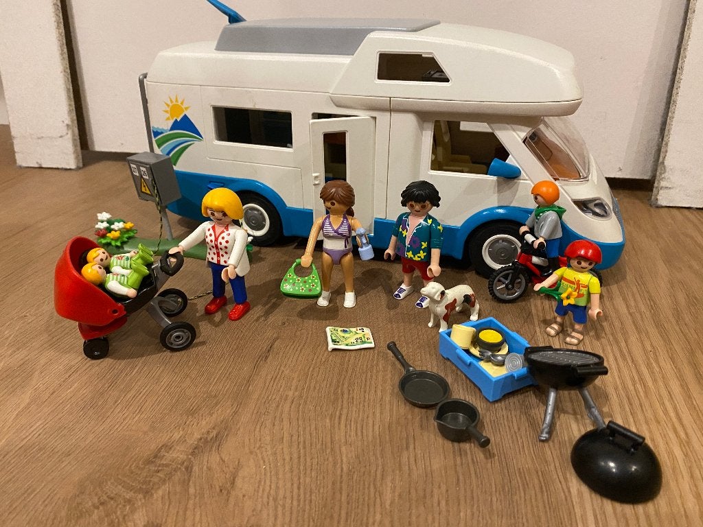 Playmobil - Camper, Kinderen en Baby's, Speelgoed | Playmobil, Complete set, Voertuig, Zo goed als nieuw, Family fun