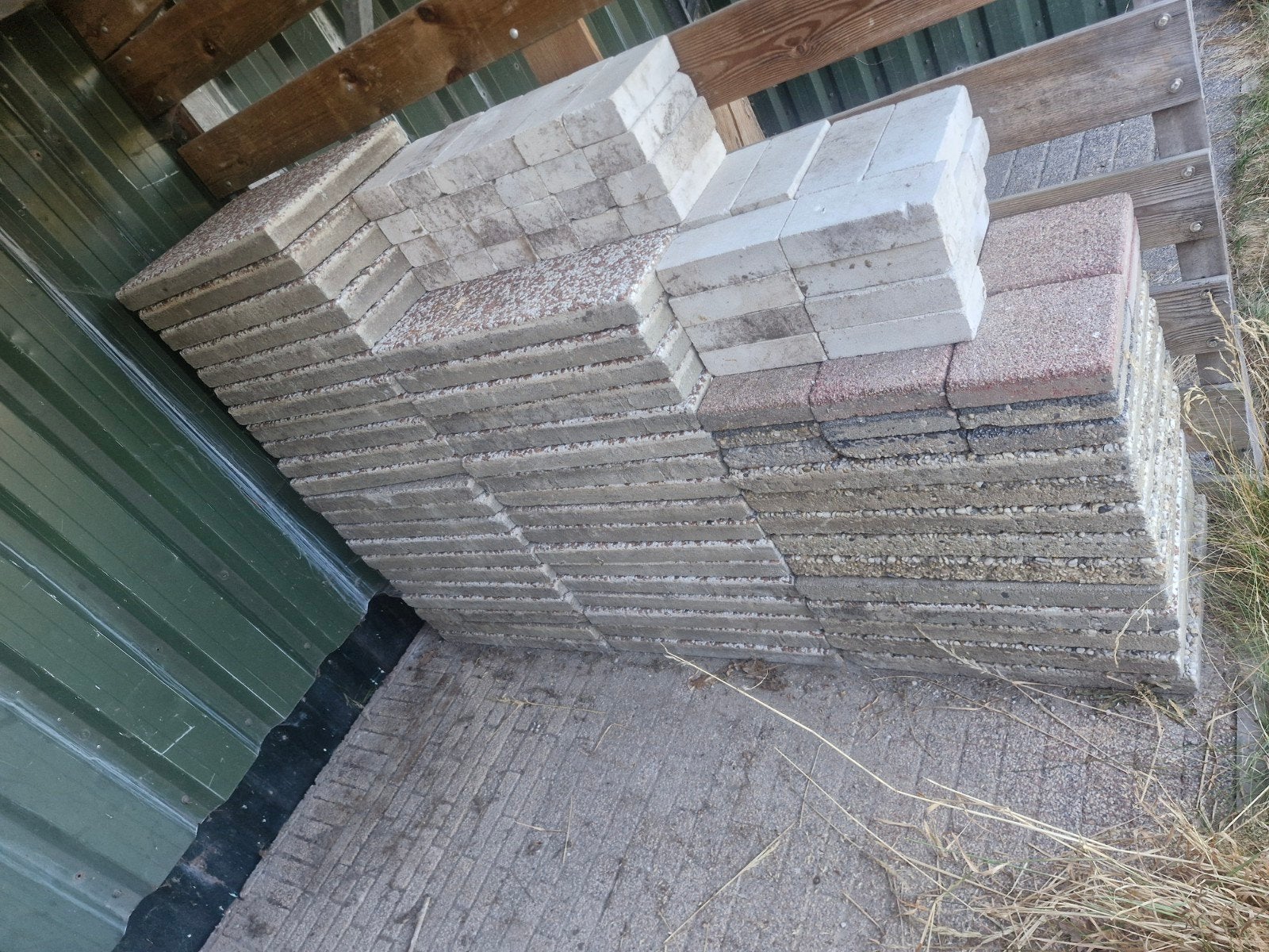 Betonnen terrastegels en klinkers - Gebruikt, Ophalen, Gebruikt, Klinkers, 10 m² of meer