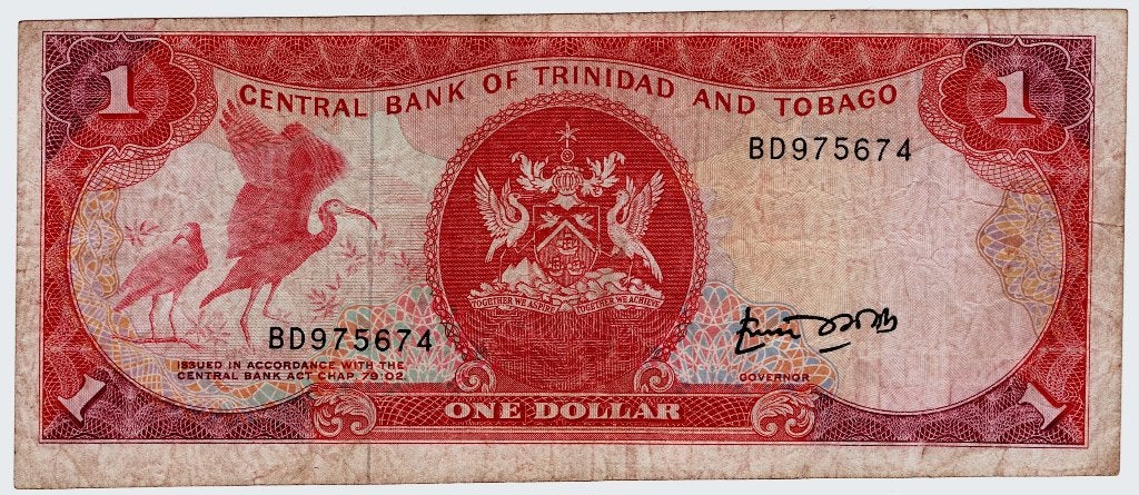 24-672 Trinidad&Tobago 1 dollar ND, Postzegels en Munten, Bankbiljetten | Amerika, Verzenden, Midden-Amerika, Los biljet