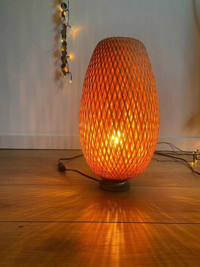 BOJA tafellamp schemerlamp sfeerverlichting, Ophalen, 42 cm, Natuurlijk materiaal, Zo goed als nieuw