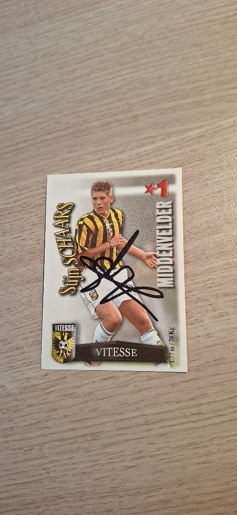 Trading Card met handtekening; Stijn Schaars # Vitesse, Ophalen of Verzenden, Nieuw, Vitesse, Spelerskaart
