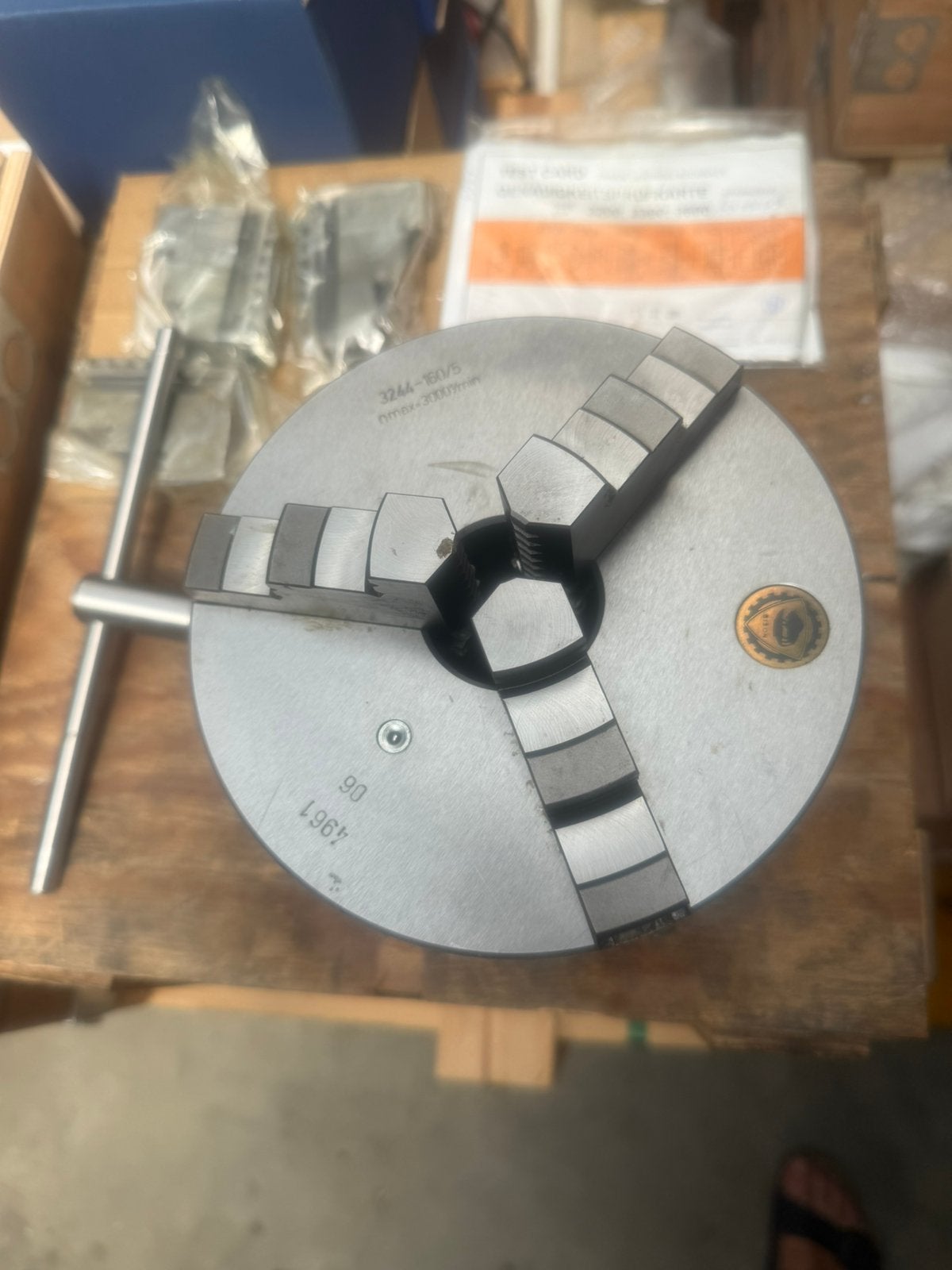 3-klauwplaat 160mm Camlock 5, Ophalen of Verzenden, Nieuw, Metaaldraaibank, 500 tot 1000 mm