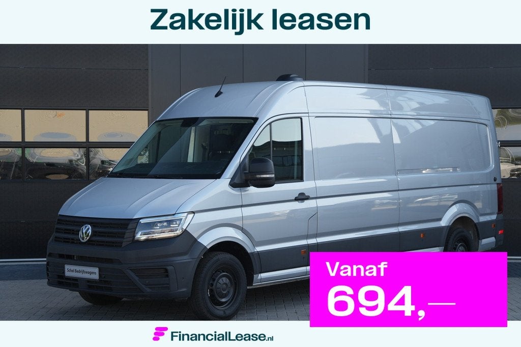 Volkswagen Crafter 35 2.0 TDI L4H3 140pk Automaat - ACC - LE, Stof, Gebruikt, 4 cilinders, Volkswagen