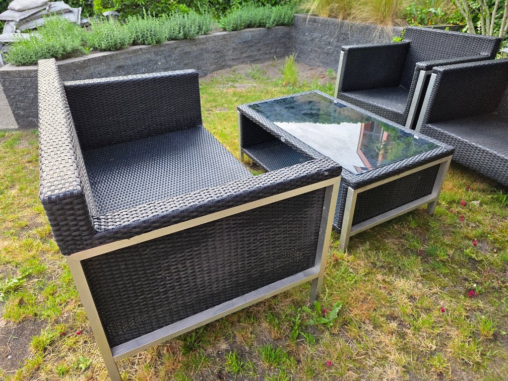 BIJNA GRATIS: Prachtige Loungeset, Tuin en Terras, Tuinsets en Loungesets, Gebruikt, Loungeset, Aluminium, 4 zitplaatsen, Bank