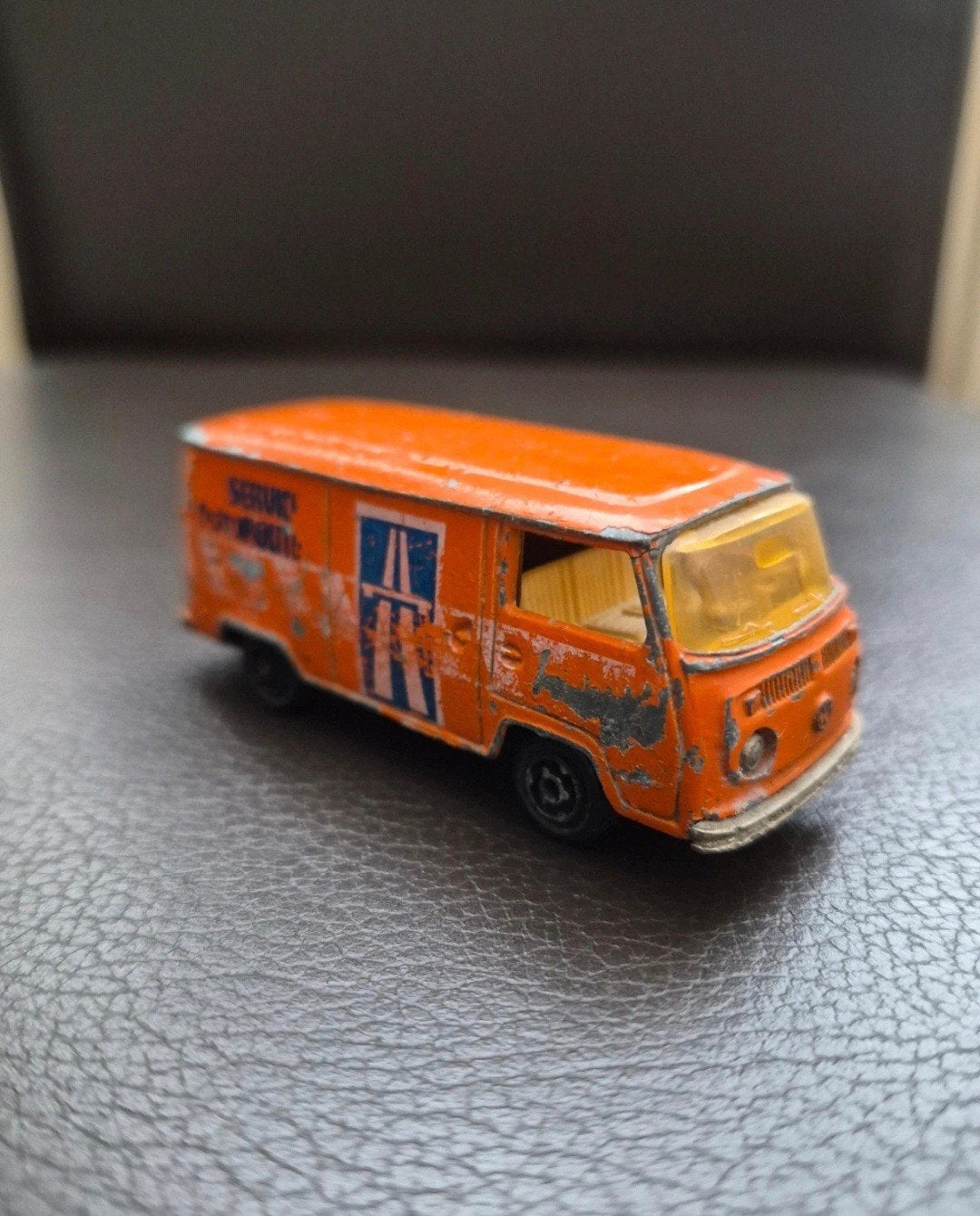 Vintage Majorette VW T2 Furgon - Oranje Speelgoedbusje, Ophalen of Verzenden, Gebruikt