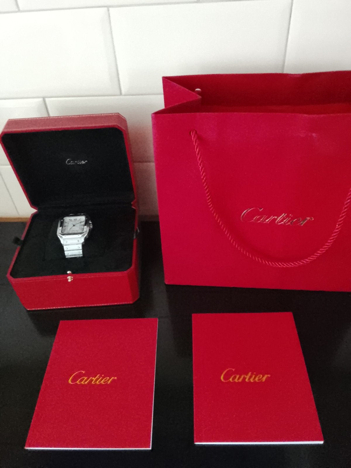 cartier Santos, Ophalen of Verzenden, Staal, Overige merken, 1960 of later