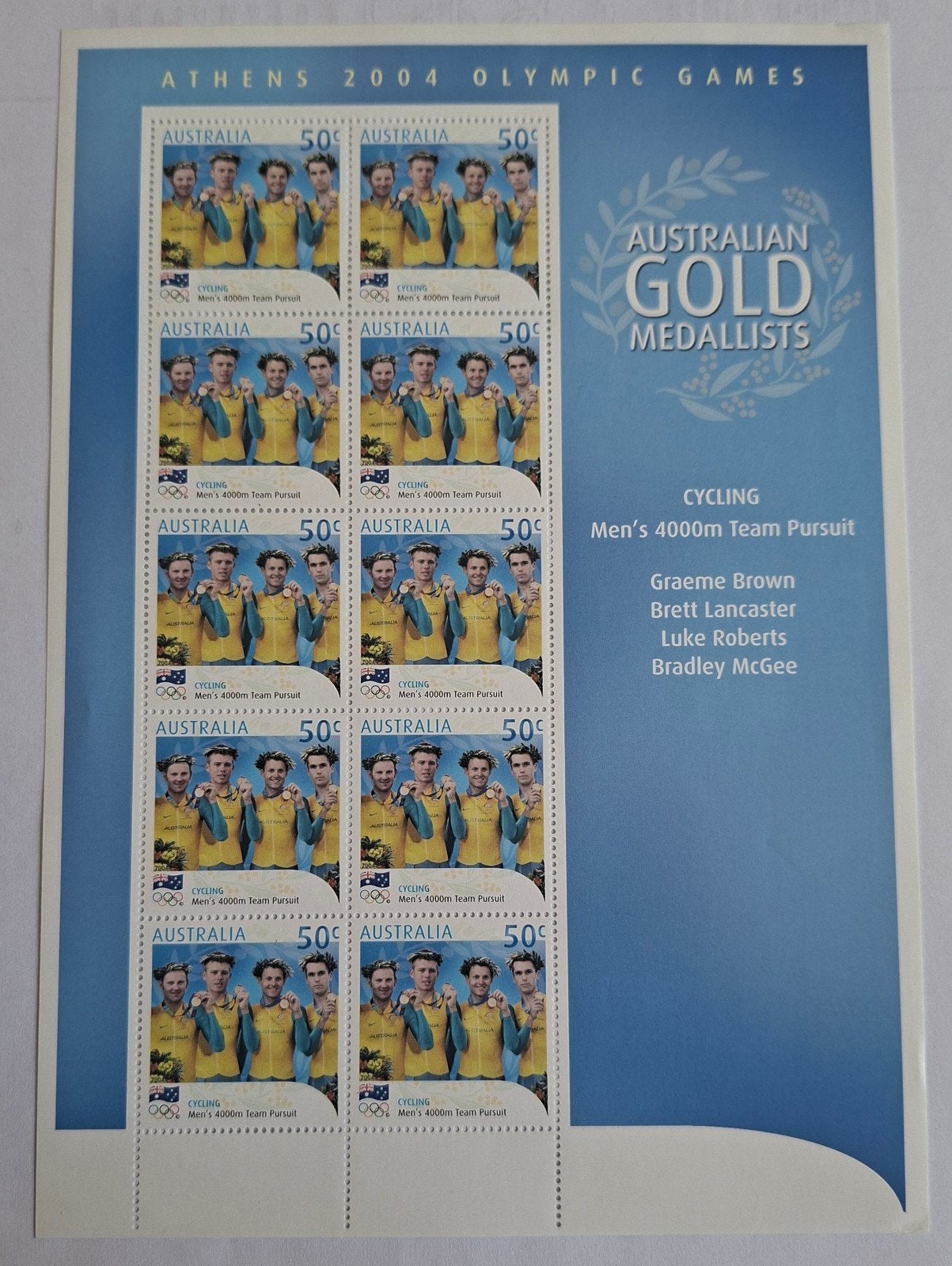 Olympische Spelen Athene 2004. Australië blok v 10. Mi 2347, Verzenden, Sport