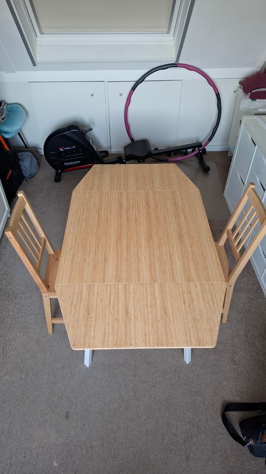 IKEA PS 2012 klaptafel met 2 bijpassende stoelen, Ophalen, Gebruikt, 100 tot 150 cm, Modern, Scandinavisch