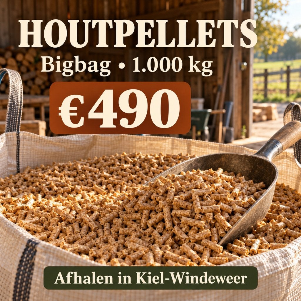 Houtpellets bigbag 1.000 kg - €490, Minder dan 3 m³, Ophalen