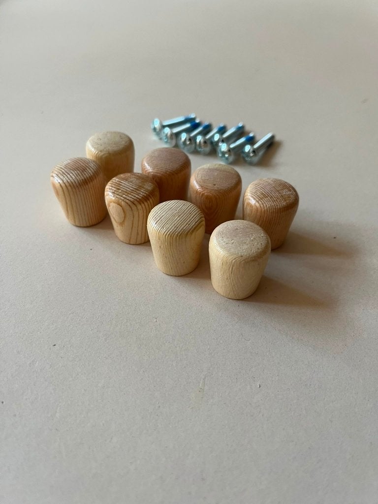 8x hornbach meubelknop grenen ruw, Ophalen, Nieuw, Overige materialen, Overige typen