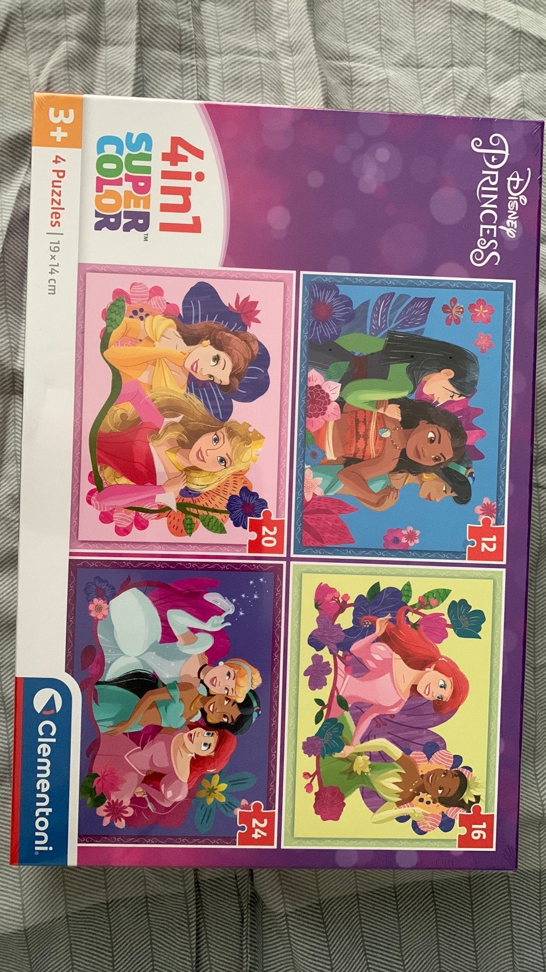 Puzzel 4 in 1 Disney princess, Ophalen of Verzenden, 10 tot 50 stukjes, Nieuw, 4 tot 6 jaar
