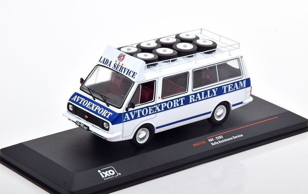 RAF 2203 “Lada Rally Assistance Service” Wit/Blauw 1-43 Ixo, Overige merken, Ixo models, Auto, Ixo models