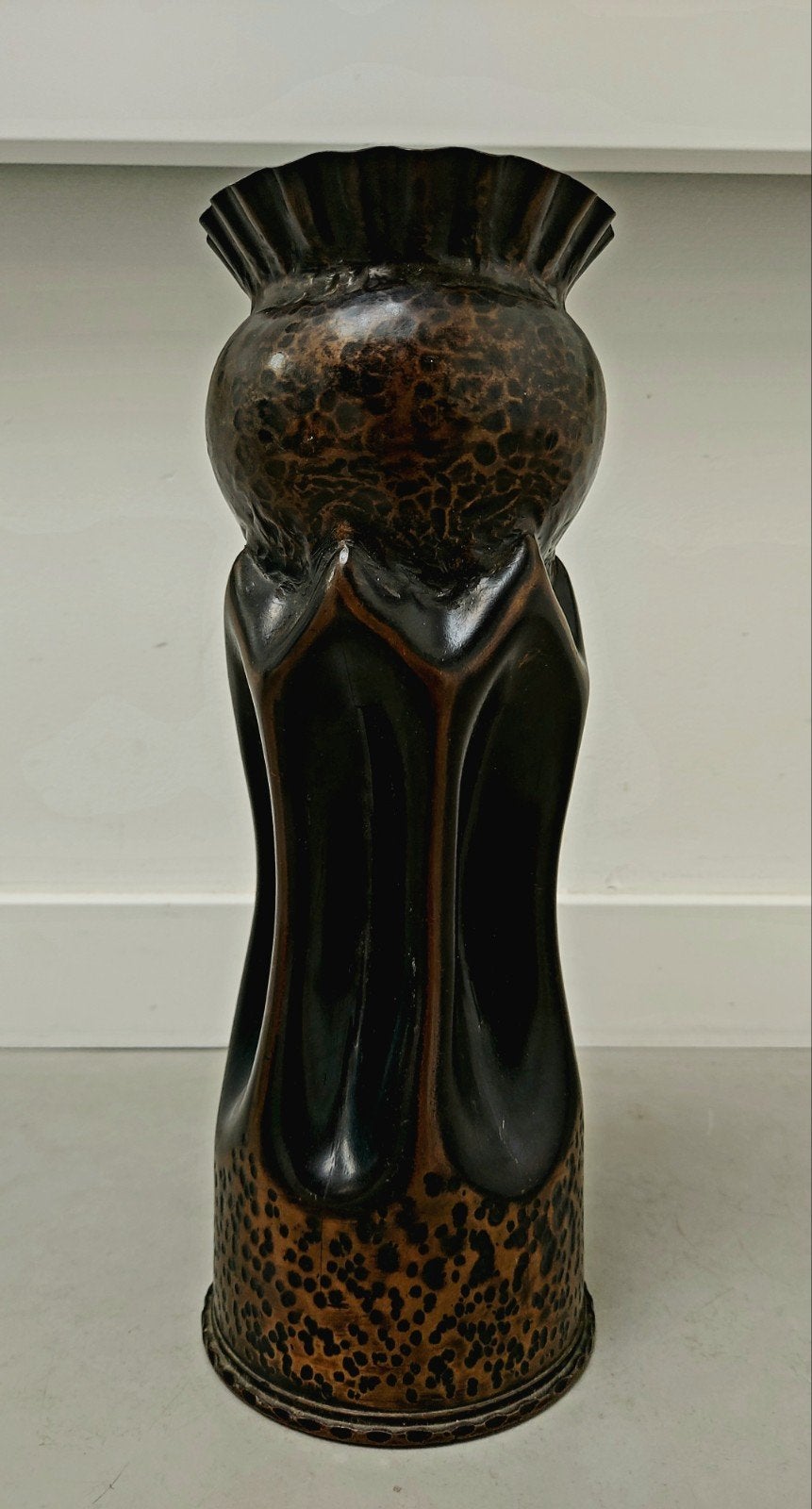 Prachtige Trench Art Vaas (Authentieke Granaathuls), Ophalen of Verzenden