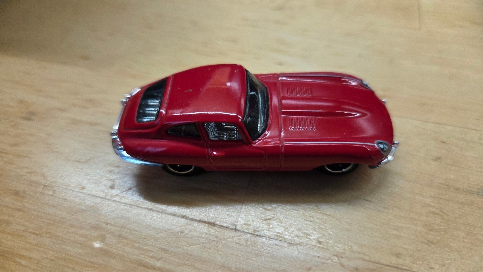 Matchbox Jaguar E-Type Coupe 2005 - Rood Diecast Model, Ophalen of Verzenden, Gebruikt