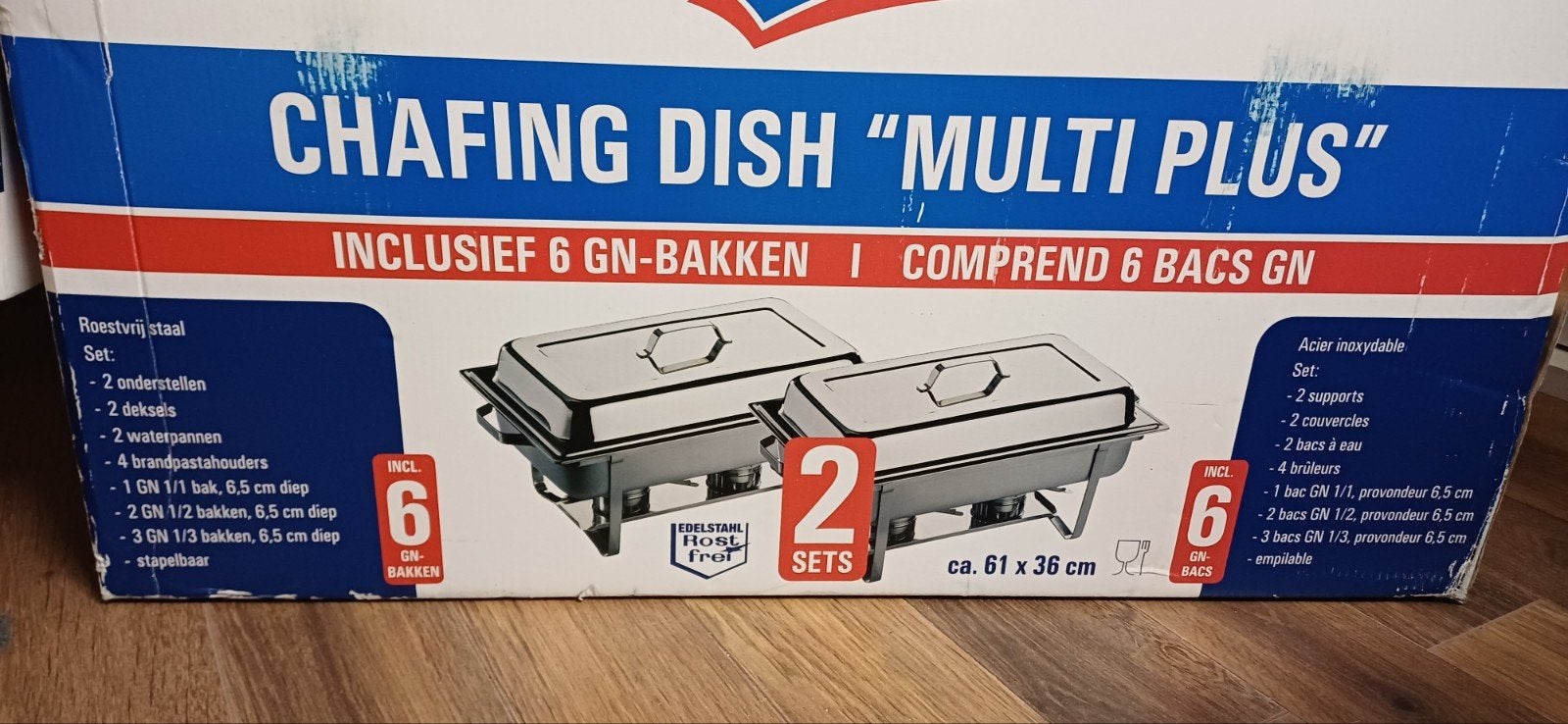 set gastronorm met brandpasta, Ophalen, Gebruikt