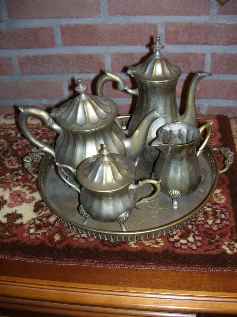 KOFFIESERVIES KOPER, Antiek en Kunst, Ophalen of Verzenden, Koper