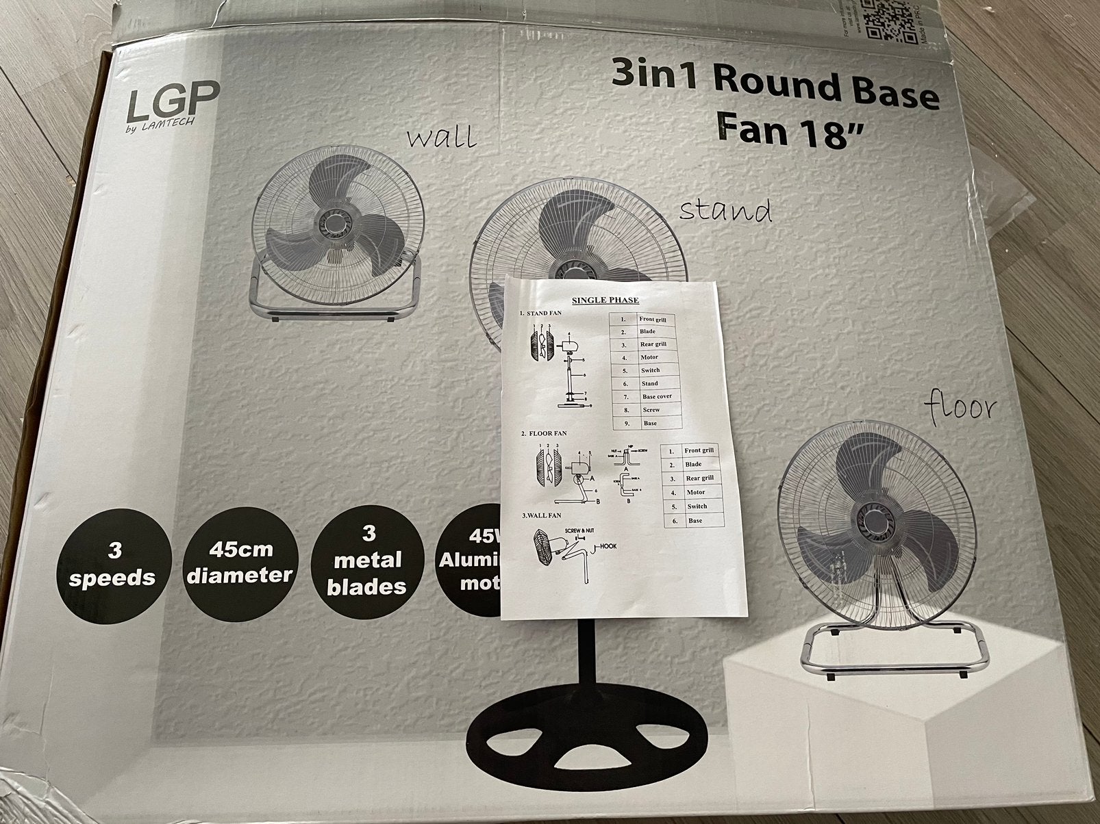Ventilator* nieuw in verpakking*, Witgoed en Apparatuur, Ophalen, Minder dan 60 m³, Nieuw, 3 snelheden of meer