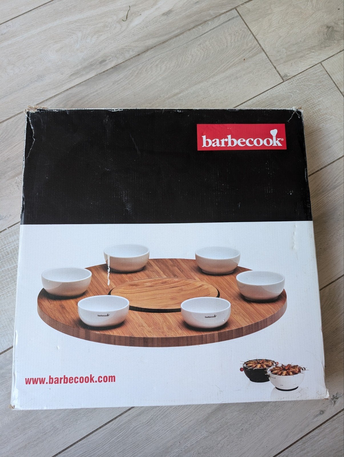 Barbecook draaiplateau met schaaltjes, Overige typen, Hout, Ophalen of Verzenden, Zo goed als nieuw