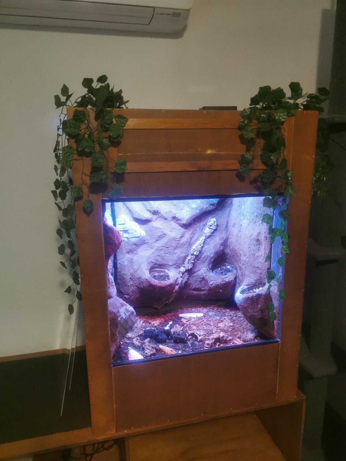 Terrarium, zelfbouw 74x91x59.5, Dieren en Toebehoren, Reptielen en Amfibieën | Toebehoren, Ophalen, Gebruikt, Terrarium of Paludarium